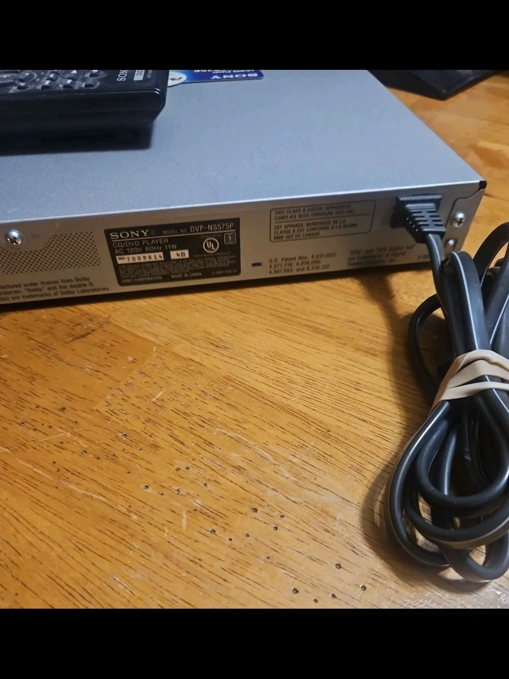 Sony Silver CD/DVD Player DVP-NS575